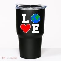 Love Earth Day Globe Heart Science Tumbler thumb 0
