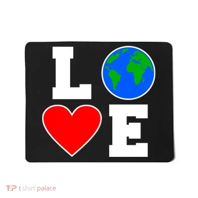 Love Earth Day Globe Heart Science Mousepad