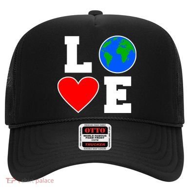 Love Earth Day Globe Heart Science Hat