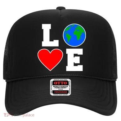 Love Earth Day Globe Heart Science Hat
