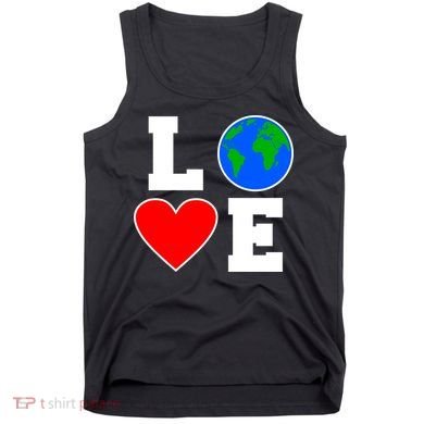 Love Earth Day Globe Heart Science Tank Top