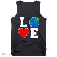 Love Earth Day Globe Heart Science Tank Top thumb 0