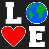 Love Earth Day Globe Heart Science Golf Towel thumb 3
