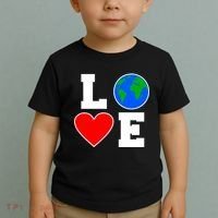 Love Earth Day Globe Heart Science Toddler T-Shirt thumb 2