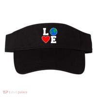 Love Earth Day Globe Heart Science Visor thumb 0