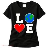 Love Earth Day Globe Heart Science Women's T-Shirt thumb 0