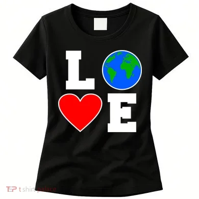 Love Earth Day Globe Heart Science Women's T-Shirt