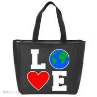 Love Earth Day Globe Heart Science Tote Bag thumb 0