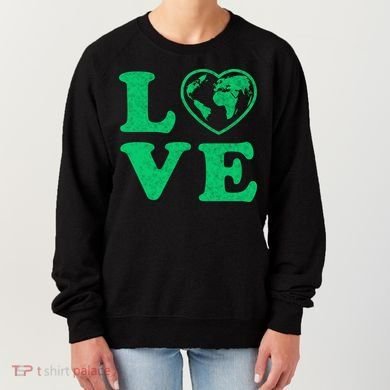 Love Earth Distressed Heart Women's Sweatshirt
