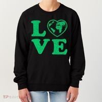 Love Earth Distressed Heart Women's Sweatshirt thumb 0