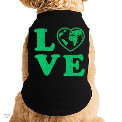 Love Earth Distressed Heart Doggie Tank