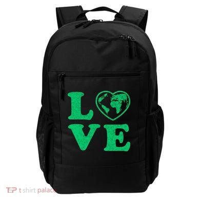 Love Earth Distressed Heart Backpack