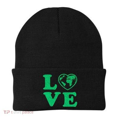 Love Earth Distressed Heart Beanie