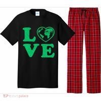 Love Earth Distressed Heart Pajama Set thumb 0