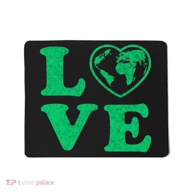 Love Earth Distressed Heart Mousepad