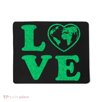 Love Earth Distressed Heart Mousepad