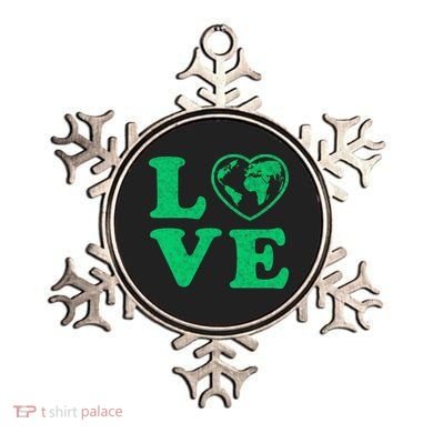 Love Earth Distressed Heart Ornament