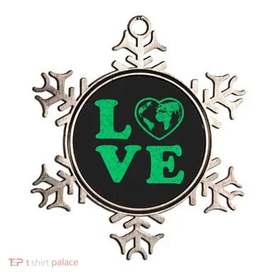 Love Earth Distressed Heart Ornament