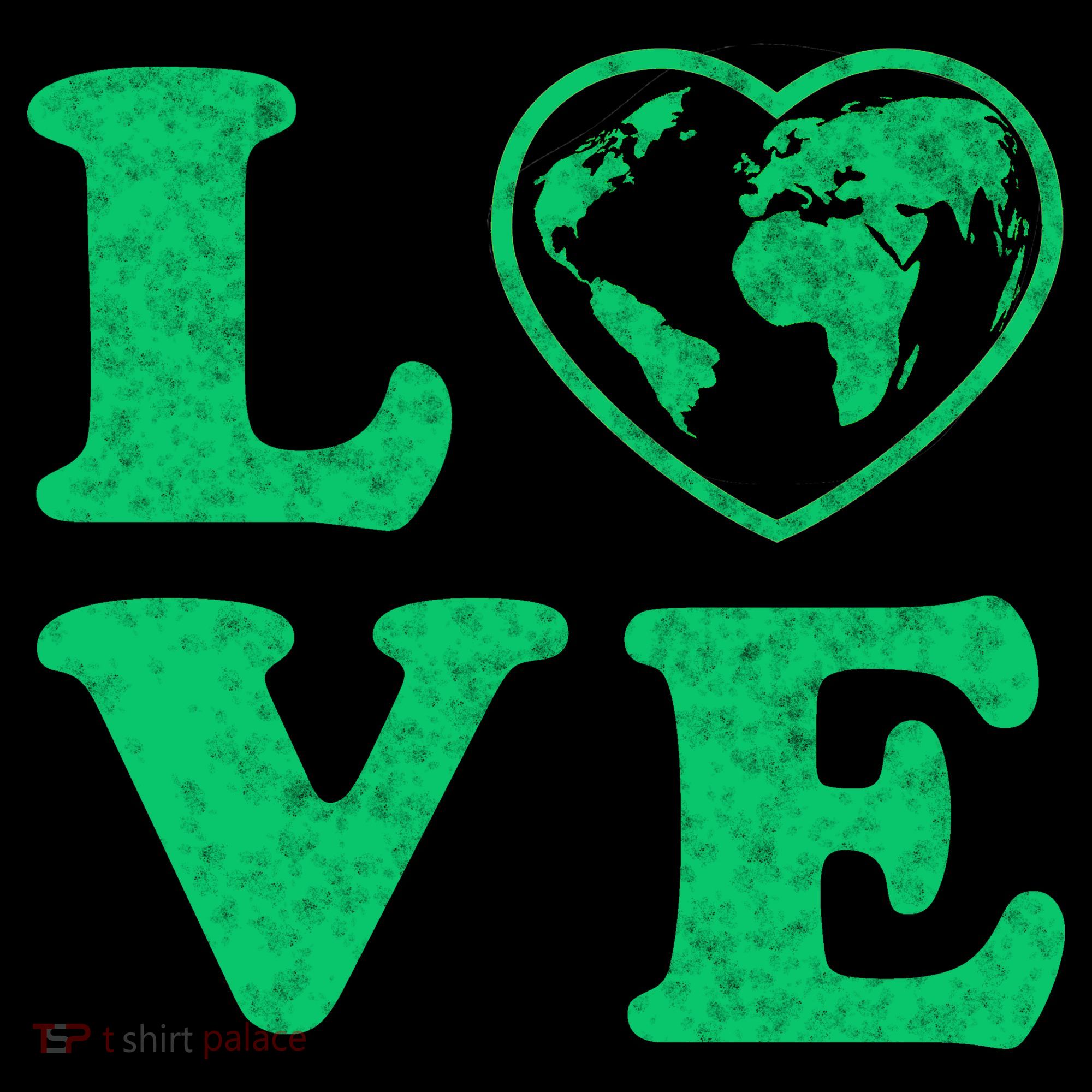 Love Earth Distressed Heart Ornament