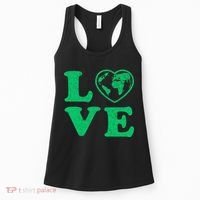 Love Earth Distressed Heart Women's Tank Top thumb 0