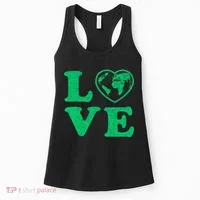Love Earth Distressed Heart Women's Tank Top thumb 0
