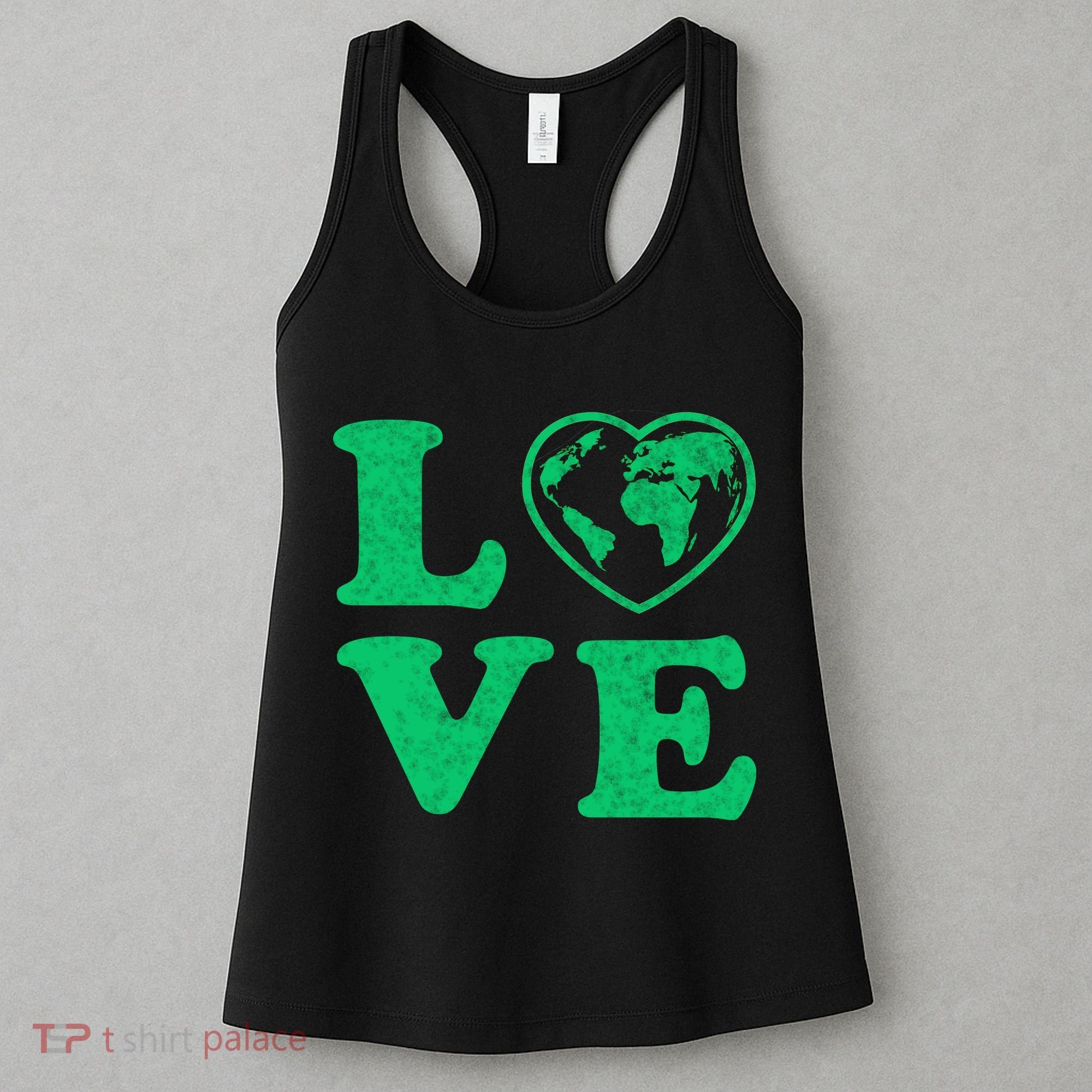 Love Earth Distressed Heart Women's Tank Top