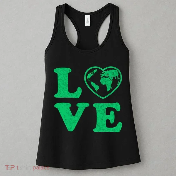 Love Earth Distressed Heart Women's Tank Top