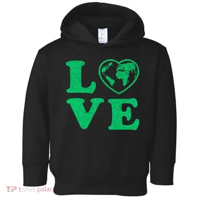 Love Earth Distressed Heart Toddler Hoodie