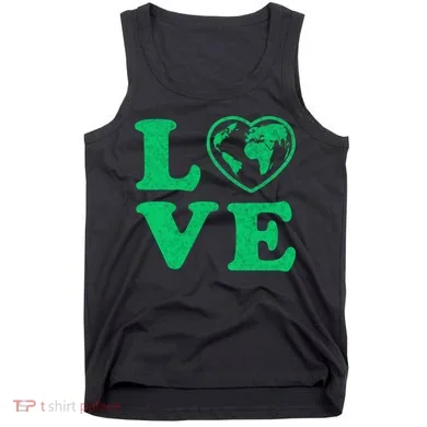 Love Earth Distressed Heart Tank Top