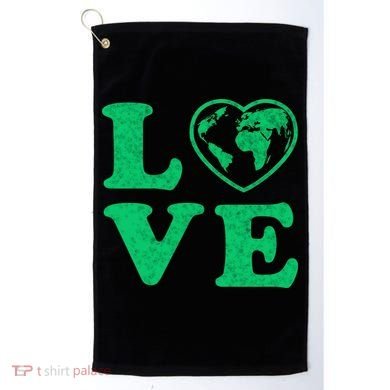 Love Earth Distressed Heart Golf Towel