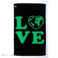Love Earth Distressed Heart Golf Towel thumb 0