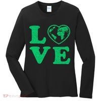 Love Earth Distressed Heart Women's Long Sleeve Shirt thumb 0