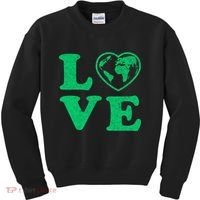 Love Earth Distressed Heart Kids Sweatshirt thumb 0