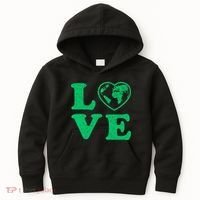 Love Earth Distressed Heart Kids Hoodie thumb 0