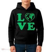 Love Earth Distressed Heart Kids Hoodie thumb 4
