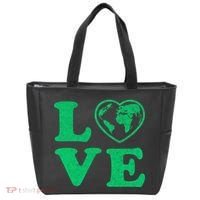 Love Earth Distressed Heart Tote Bag thumb 0