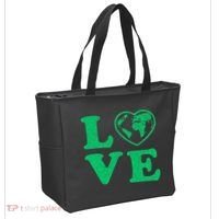 Love Earth Distressed Heart Tote Bag thumb 2