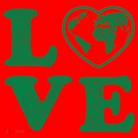 Love Earth Distressed Heart Santa Hat thumb 1