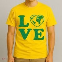 Love Earth Distressed Heart T-Shirt thumb 3