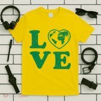 Love Earth Distressed Heart T-Shirt thumb 5