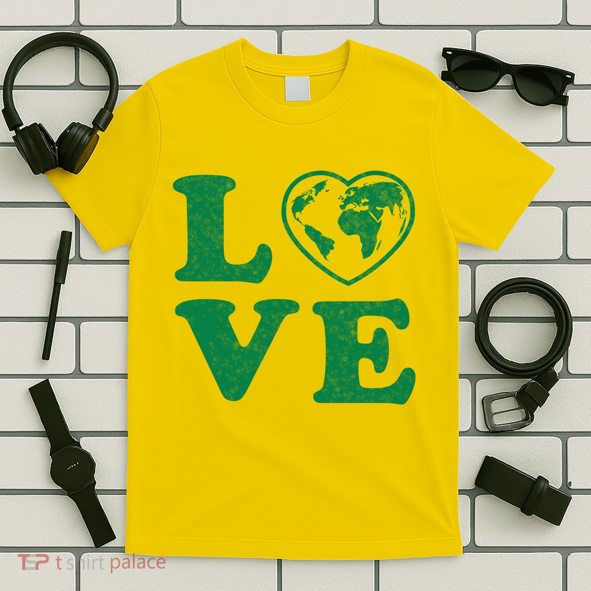 Love Earth Distressed Heart T-Shirt
