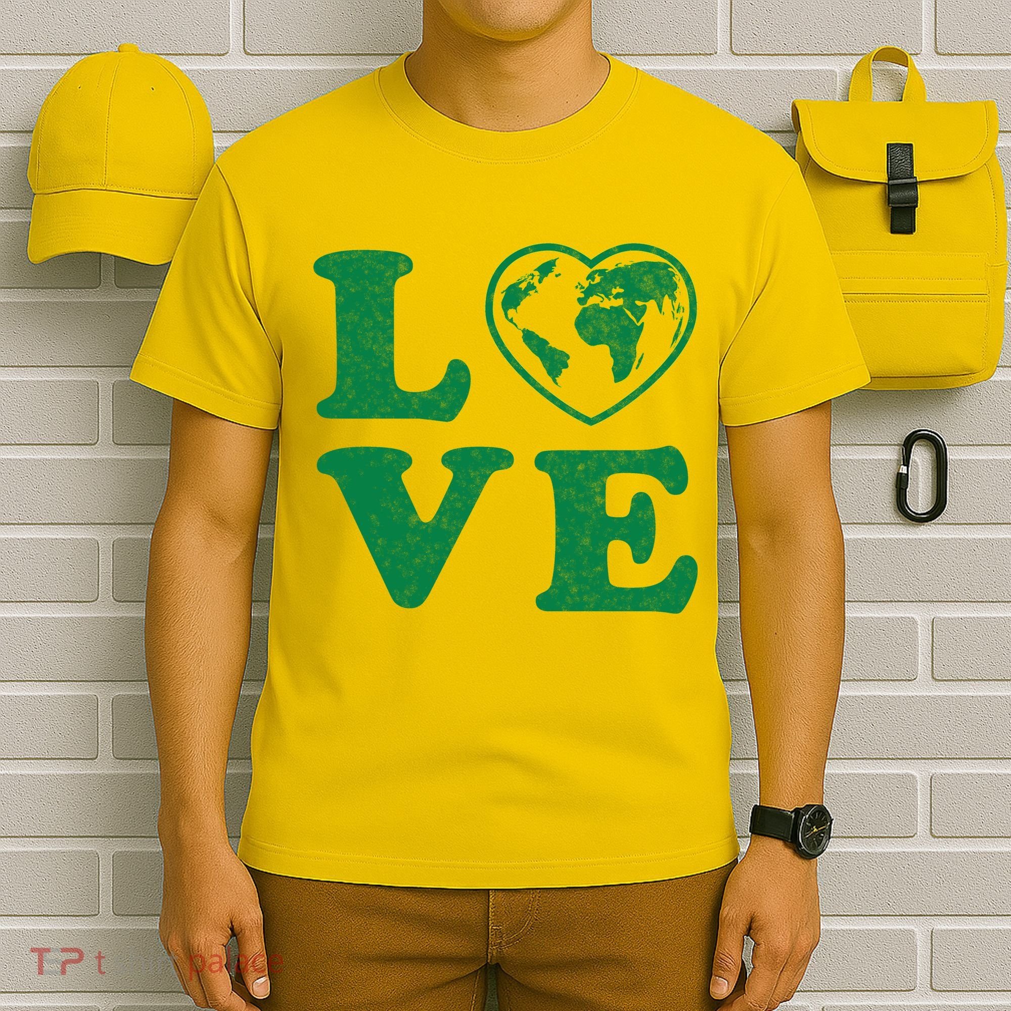 Love Earth Distressed Heart T-Shirt