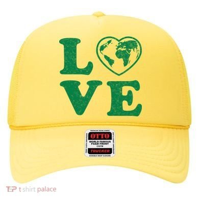 Love Earth Distressed Heart Hat