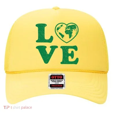 Love Earth Distressed Heart Hat