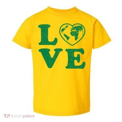 Love Earth Distressed Heart Toddler T-Shirt