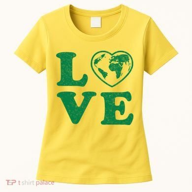 Love Earth Distressed Heart Women's T-Shirt