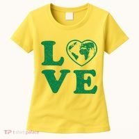 Love Earth Distressed Heart Women's T-Shirt thumb 0