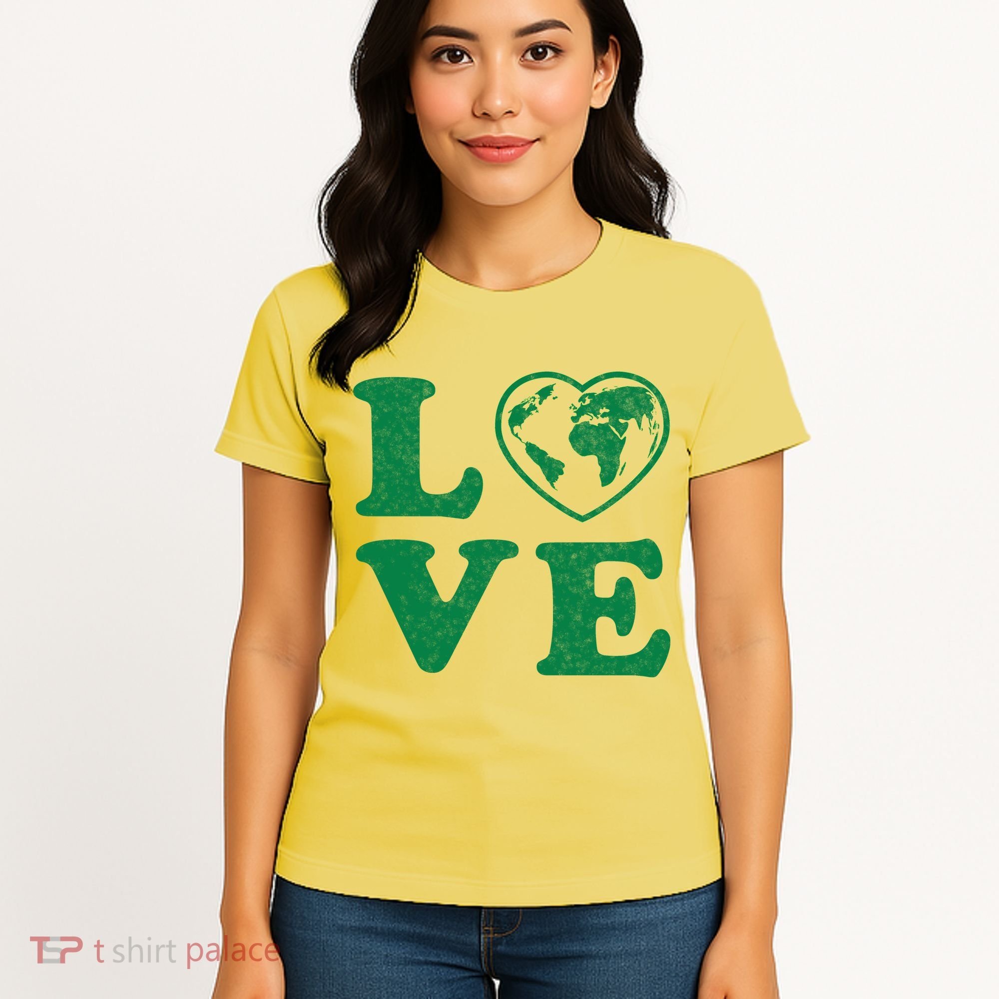 Love Earth Distressed Heart Women's T-Shirt