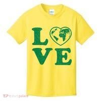 Love Earth Distressed Heart Kids T-Shirt thumb 0