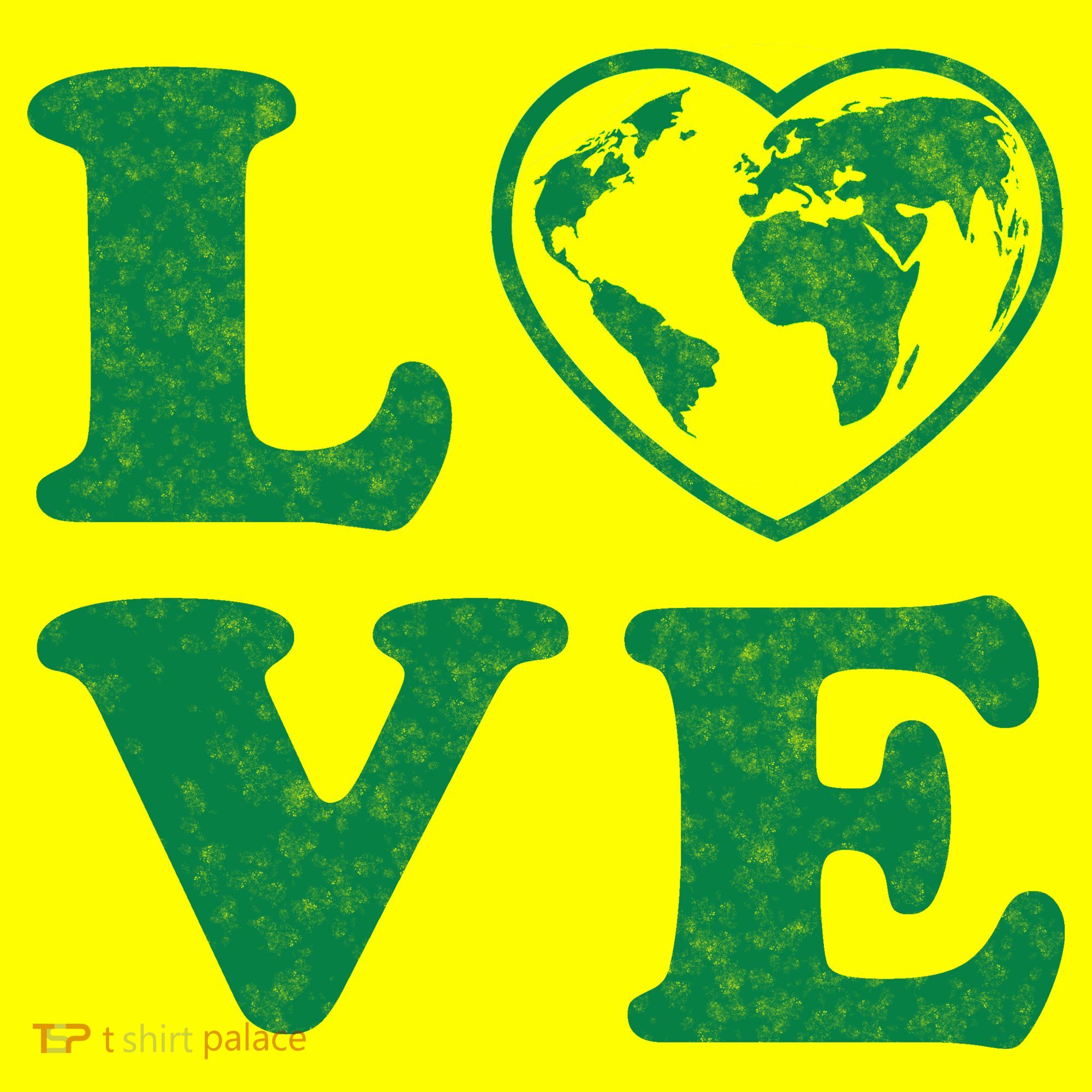 Love Earth Distressed Heart Kids T-Shirt